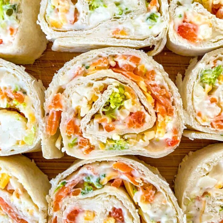 Veggie ranch pizza pinwheels