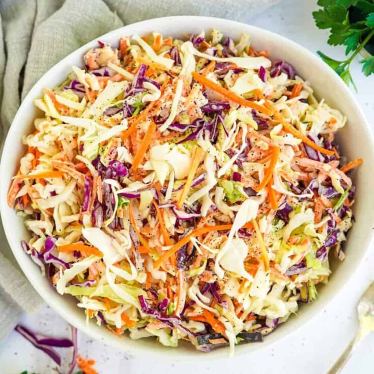 Classic coleslaw salad