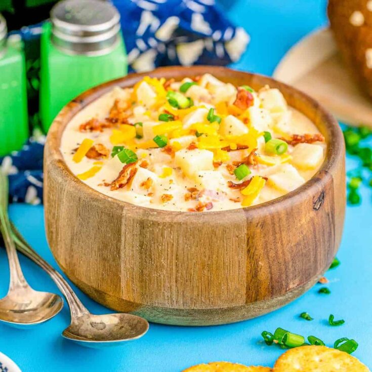 Crockpot potato soup made after reading these fall soup recipes