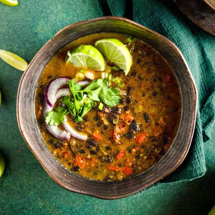 Easy black bean soup recipe from scratch