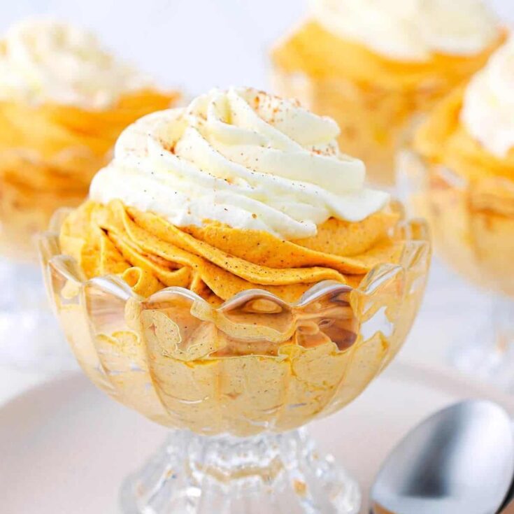 Pumpkin cheesecake mousse dessert