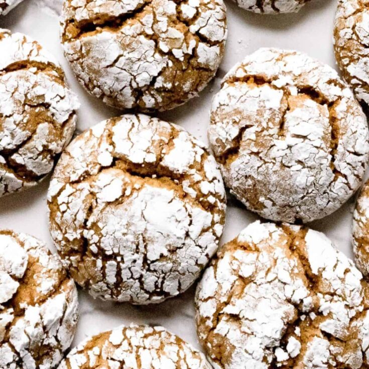Ginger crinkle Thanksgiving cookies