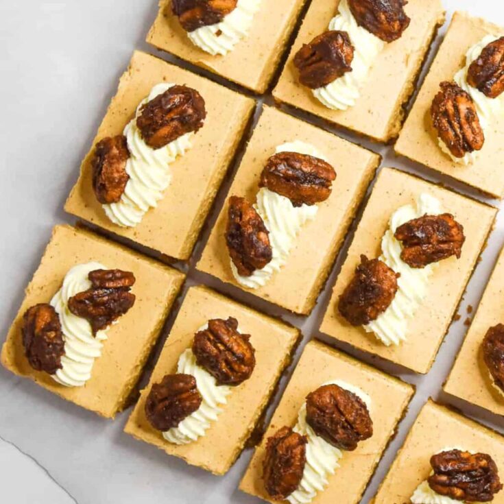 No bake pumpkin pie cheesecake bar desserts