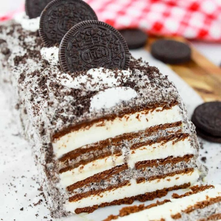 Oreo ice cream sandwich cake