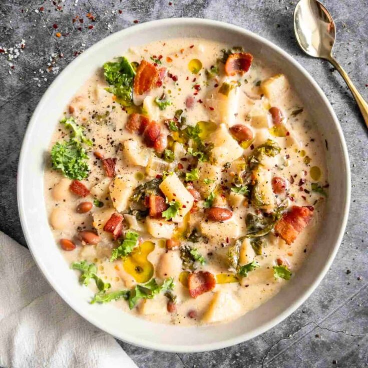 Potato and bean fall soup