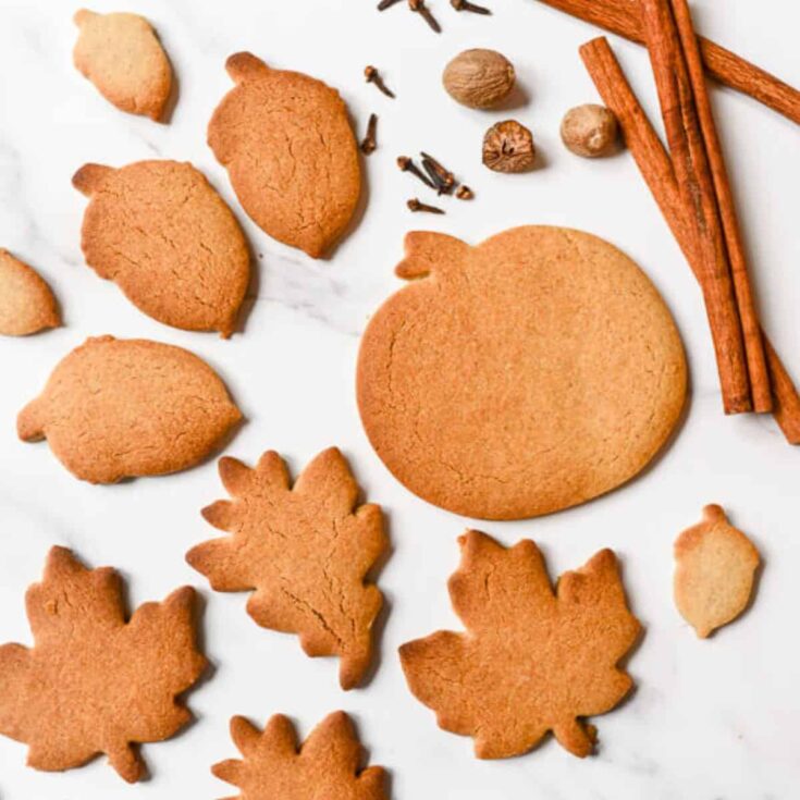 Pumpkin spice cut out sugar cookies