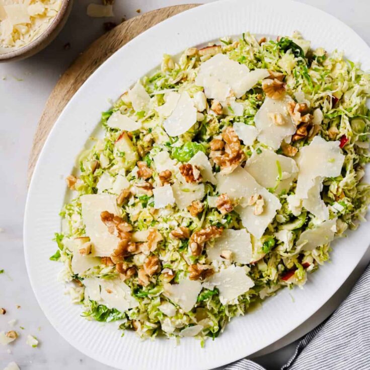Shaved Brussel sprouts salad