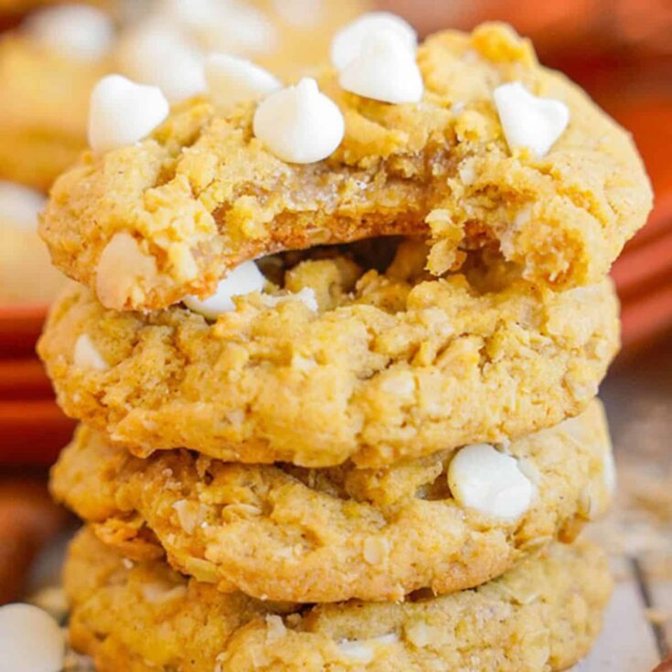 Soft pumpkin oatmeal Thanksgiving cookies