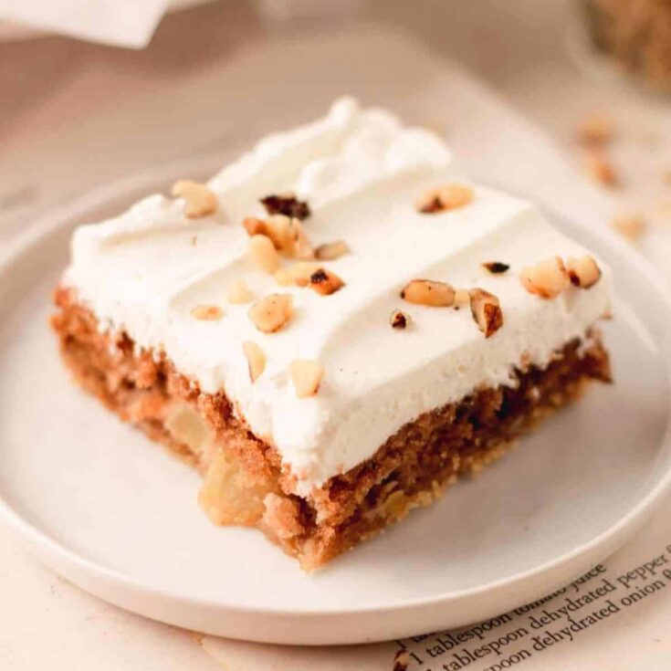 Sour cream apple squares