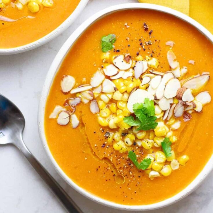 Spiced butternut squash fall soup
