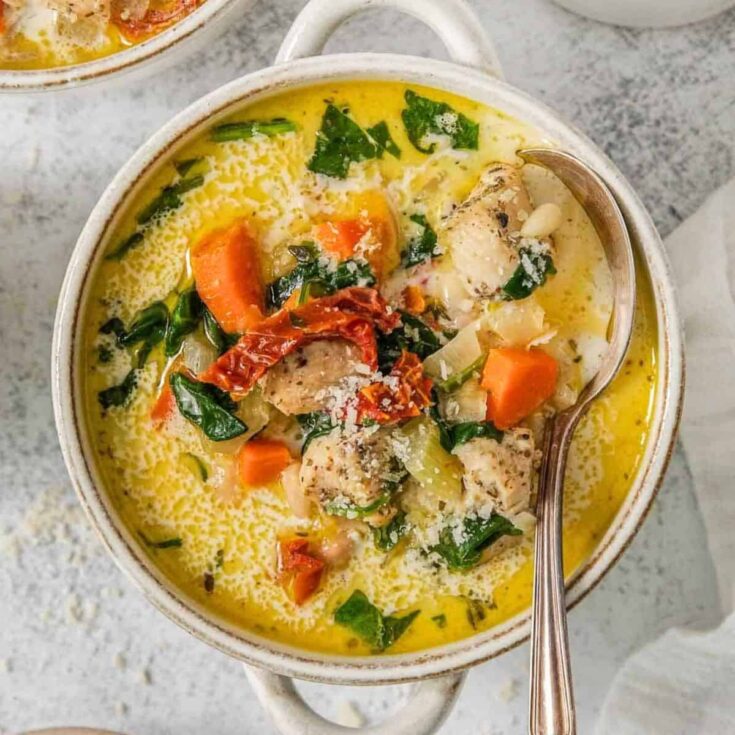 Tuscan chicken fall soup