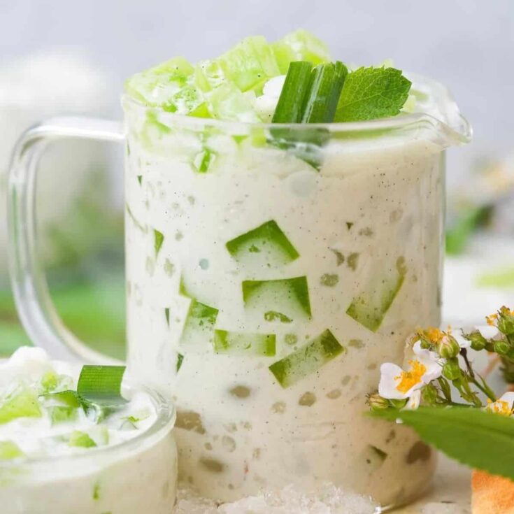 One big glass of Buko pandan salad