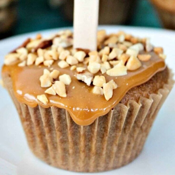 Caramel apple cupcakes
