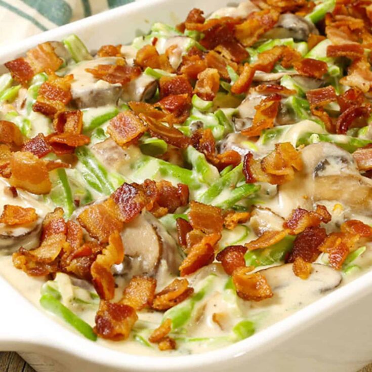 Cheesy green bean casserole