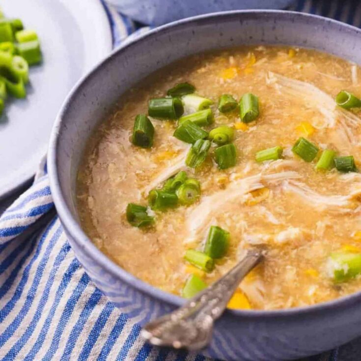 Chinese chicken and sweetcorn fall soup