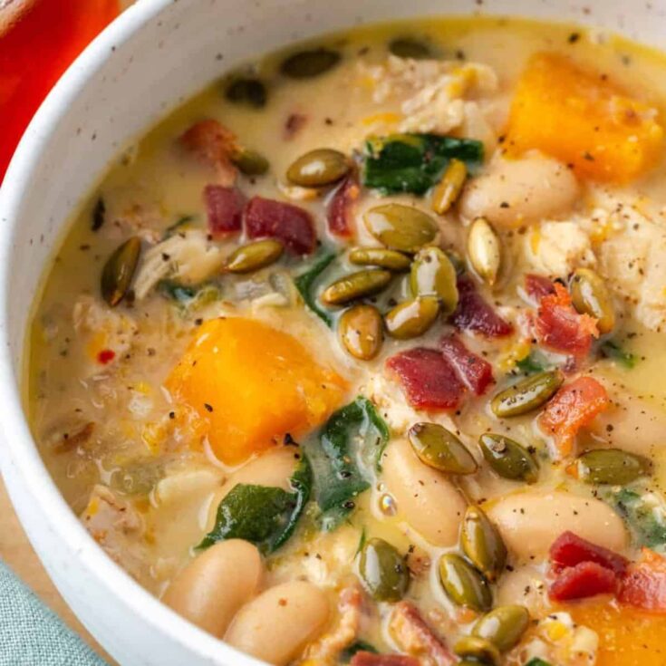 Creamy chicken butternut squash soup