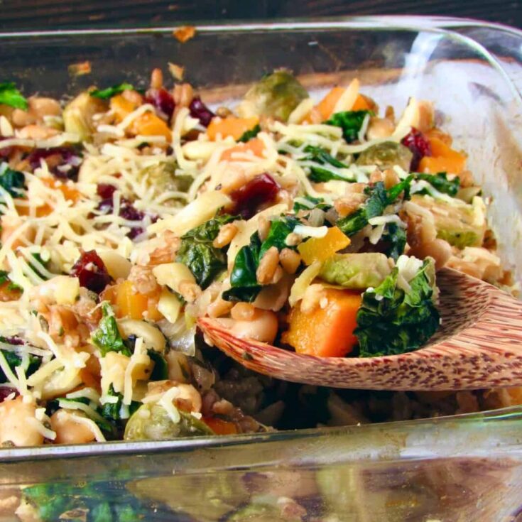 Fall harvest butternut squash casserole