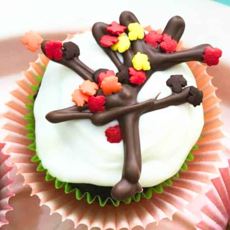 Fall tree cupcakes