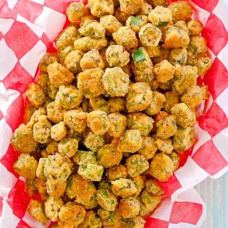 Fried okra made after reading these Southern recipes