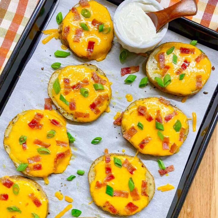 Loaded baked potato slices