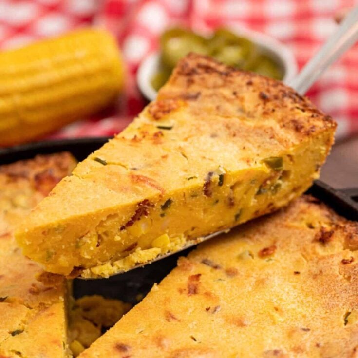 Loaded cornbread made after reading these Southern recipes