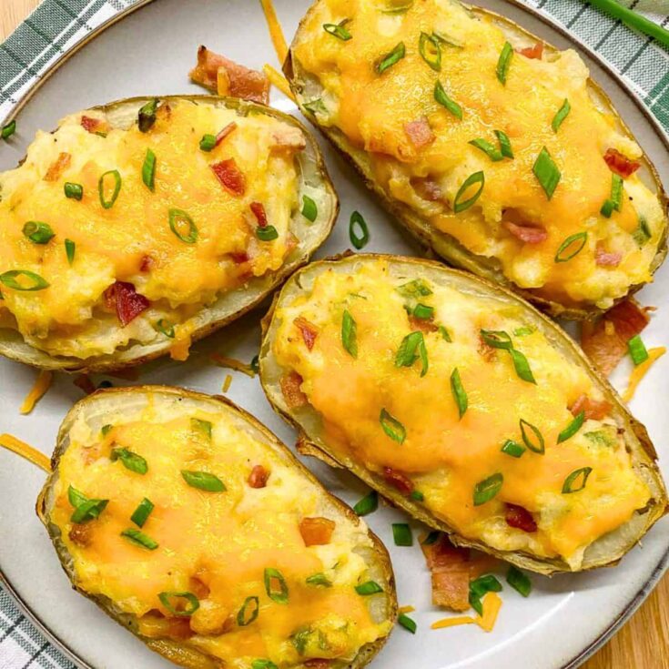 Loaded twice baked potatoes