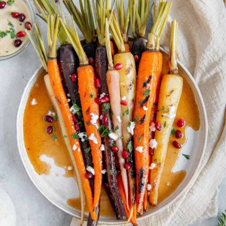 Maple roasted carrots made after reading these Thanksgiving sides