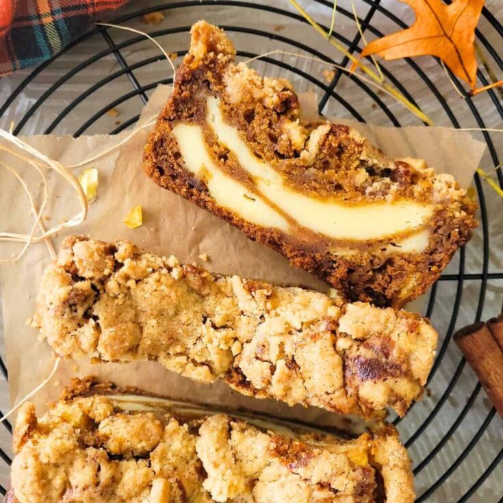 Pumpkin cream cheese bread