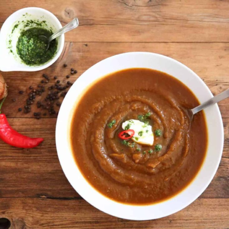 Roasted butternut squash soup