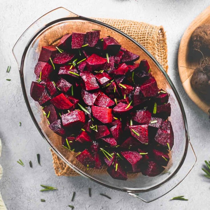 Rosemary and cinnamon balsamic glazed beets