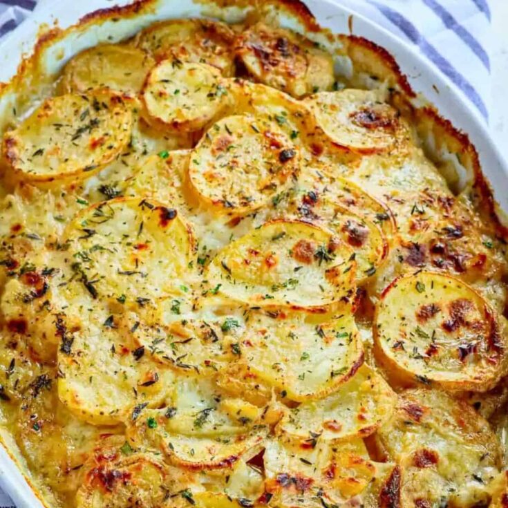 Scalloped potatoes made after reading these Thanksgiving sides