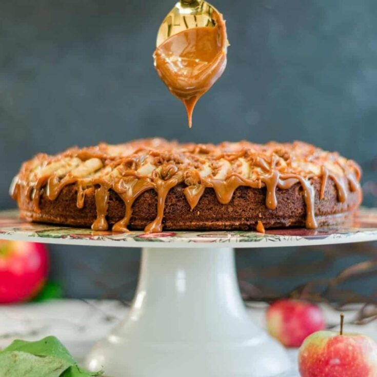 Spiced apple streusel coffee cake