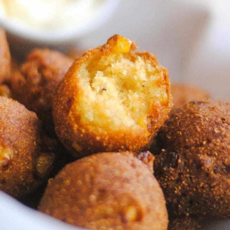 Sweet corn hush puppies