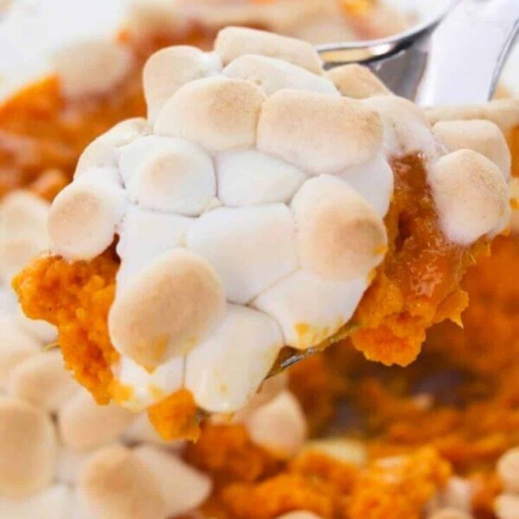Sweet potato casserole with marshmallows