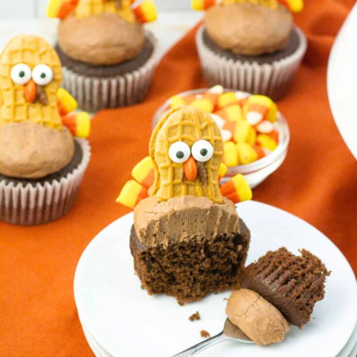 Nutter butter turkey cupcakes