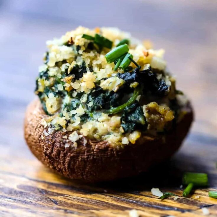 Vegan stuffed mushrooms