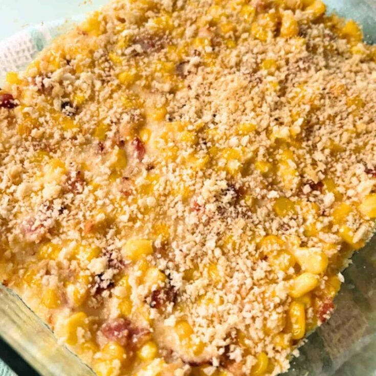 Vintage deviled corn casserole