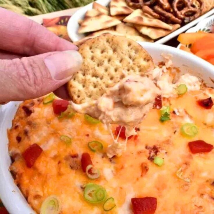 Warm pimento cheese dip