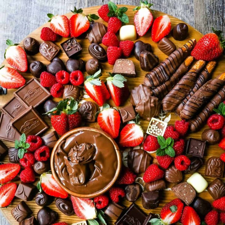 Chocolate dessert board