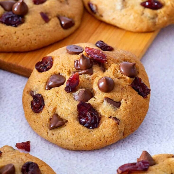 Chocolate chip cranberry cookie