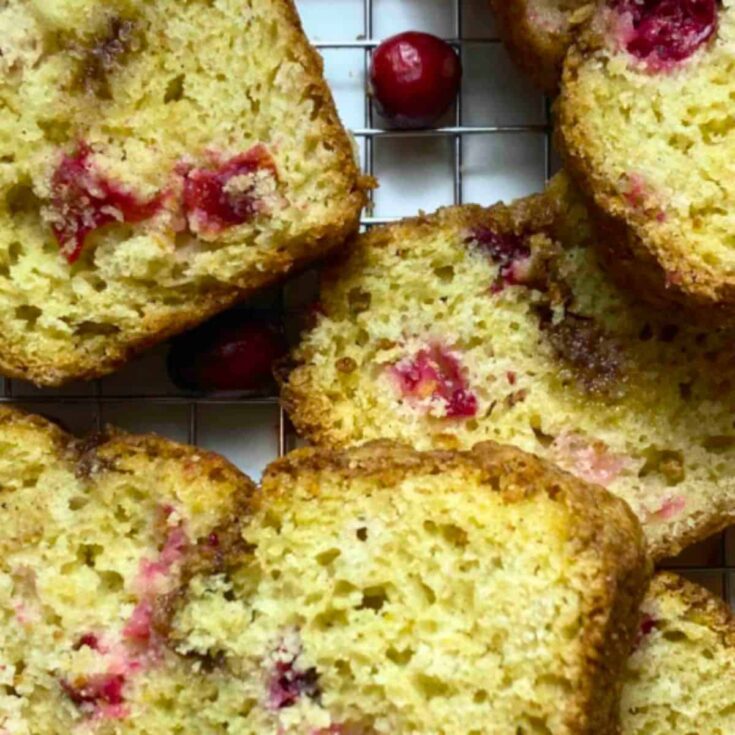 Cinnamon crunch cranberry quick bread