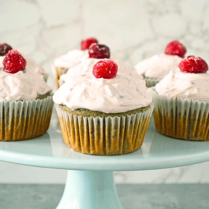 Cranberry Cupcakes with Cream Cheese Frosting