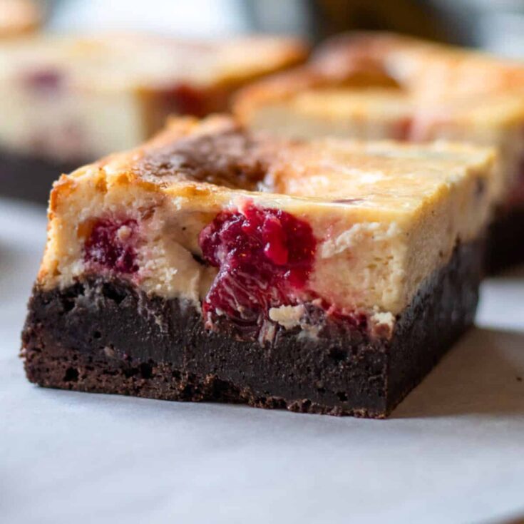 Cranberry cheesecake brownie