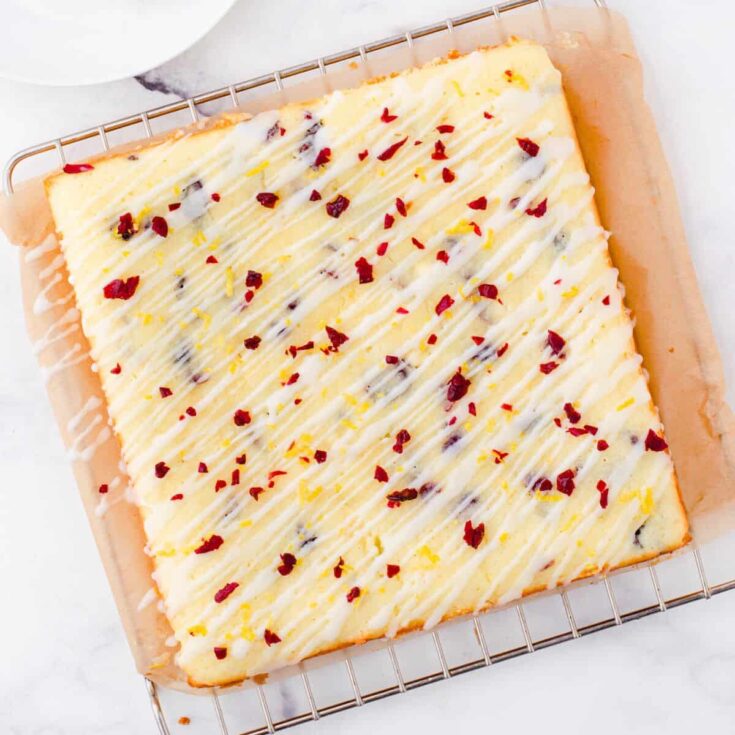 Cranberry lemon bars dessert
