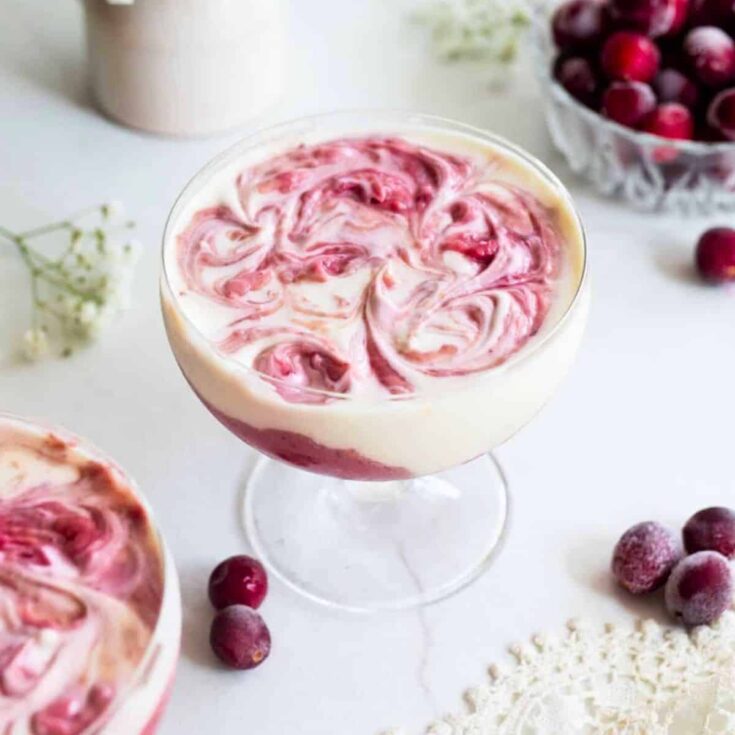 Cranberry orange cheesecake cups