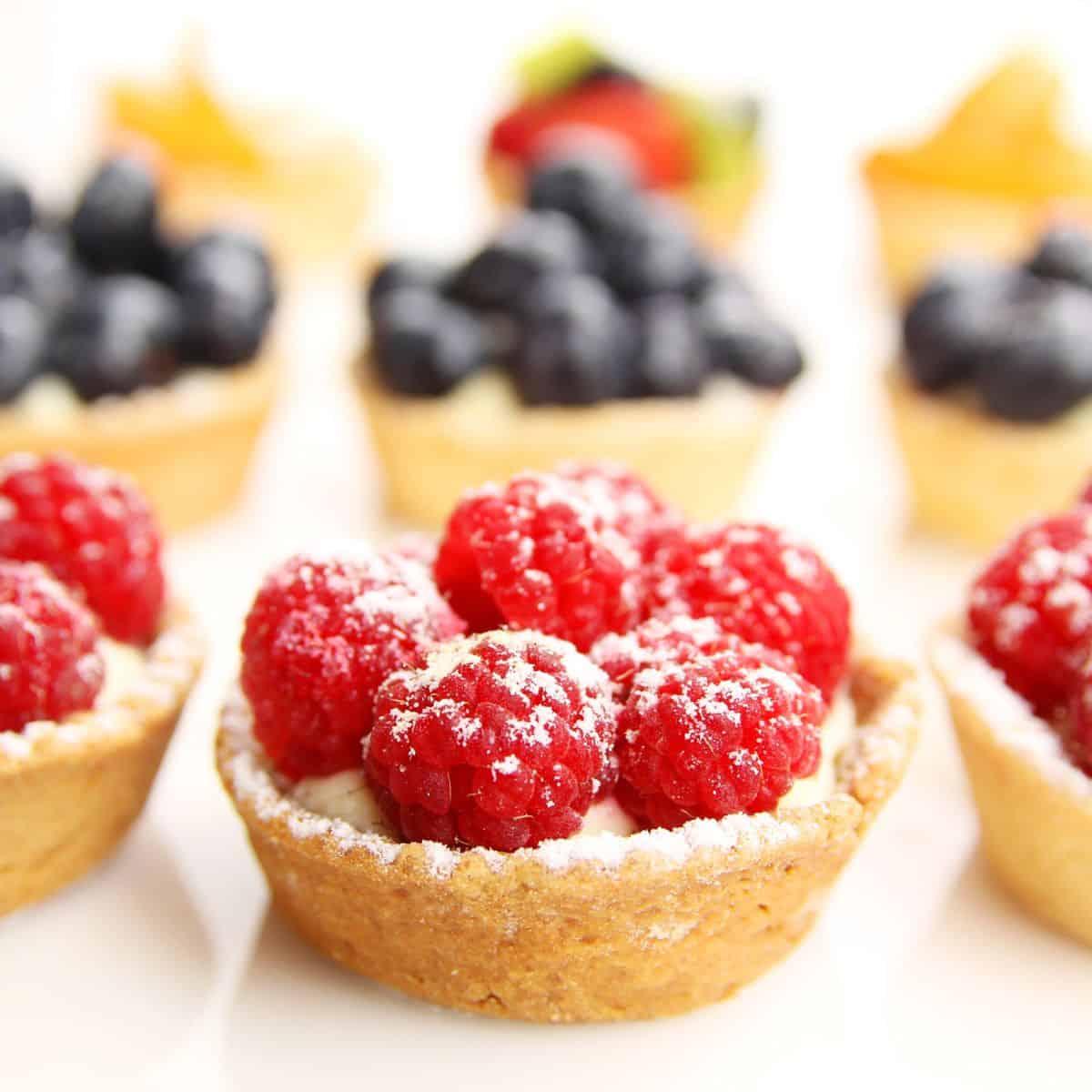 Fruit tartlets made after reading these fancy dessert recipes.
