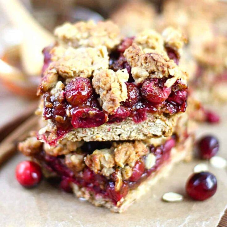 Cranberry oatmeal bars made after reading these cranberry recipes
