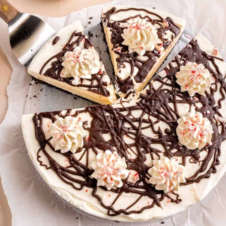 No bake peppermint cheesecake