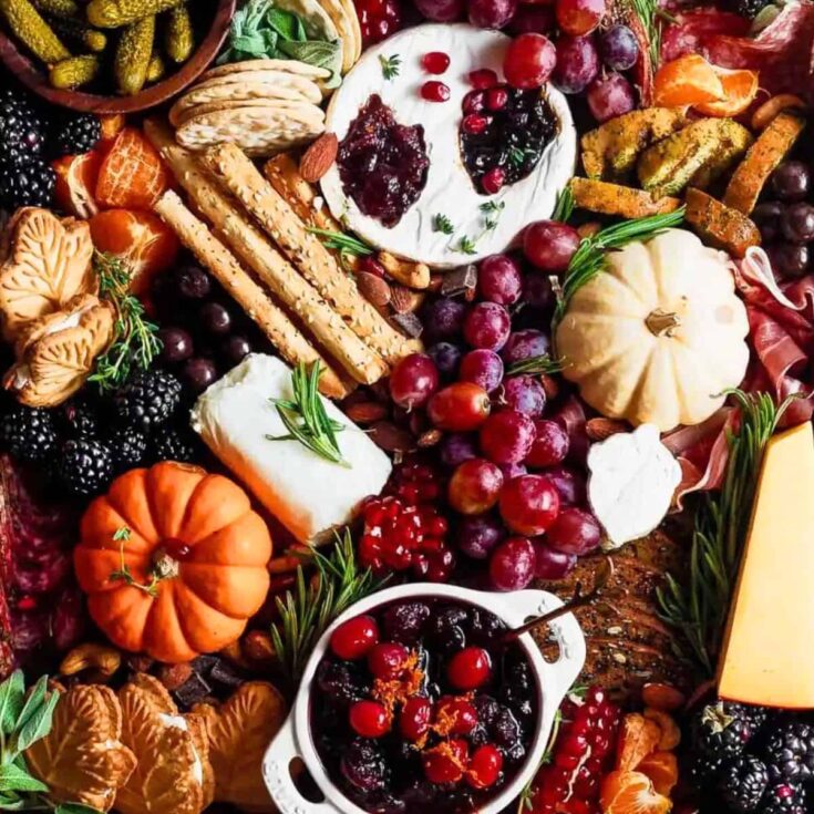 Fall themed charcuterie board