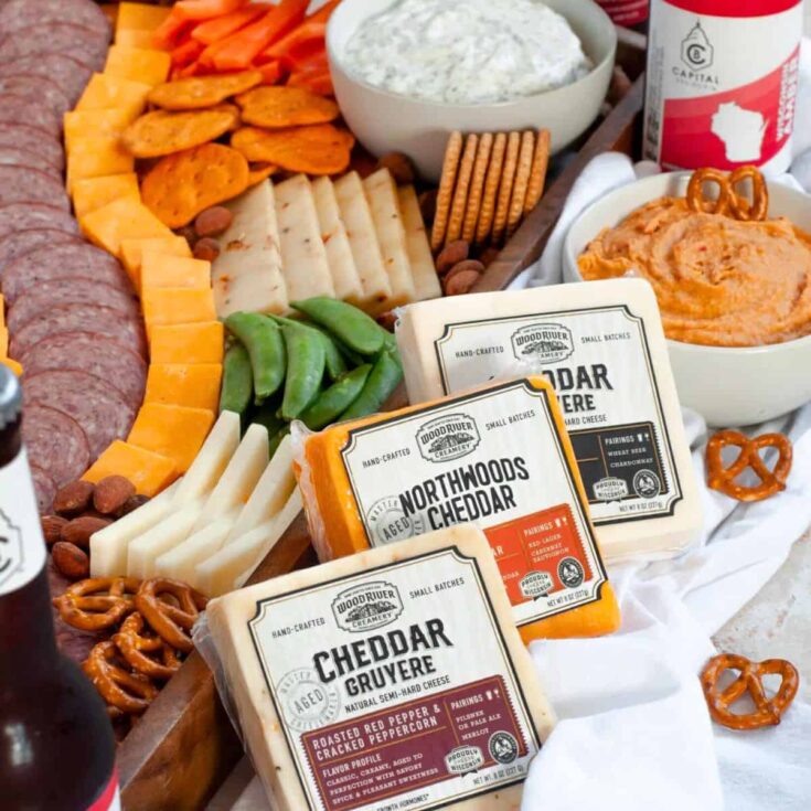 Game Day themed charcuterie board